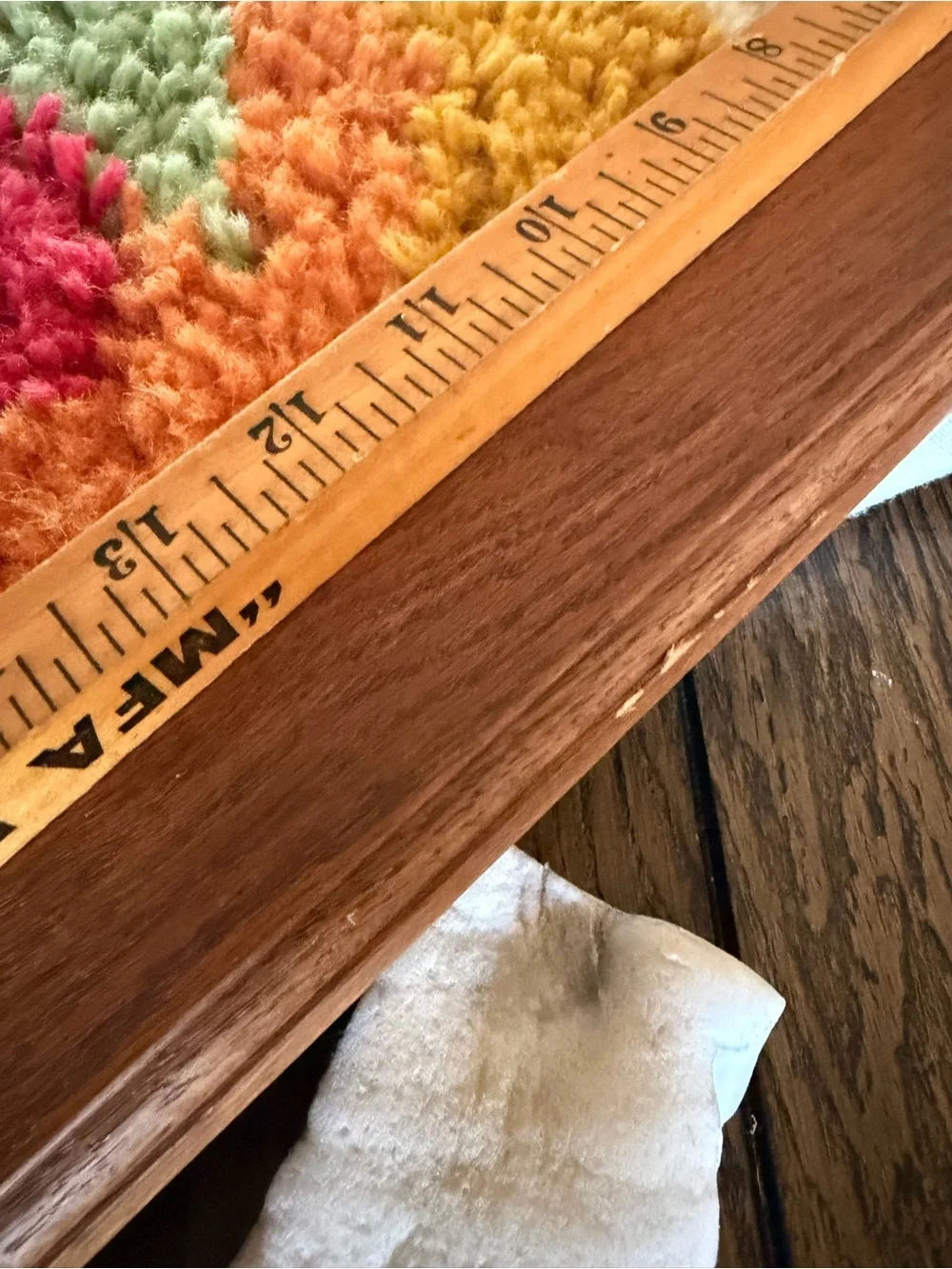 Vintage Yarn Latch Hook Wall Hanging Decor MCM Retro 1970's Boho Vibe Kitschy